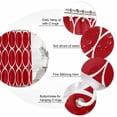 thumbnail image 6 of Red Abstract Waterproof Fabric Shower Curtain,Modern White Geometric Twisted Art Waterproof Fabric Shower Curtain for Bathroom Curtains Bathtubs Hotel Shower Curtains with 12 Hooks Standard 60x72, 6 of 8