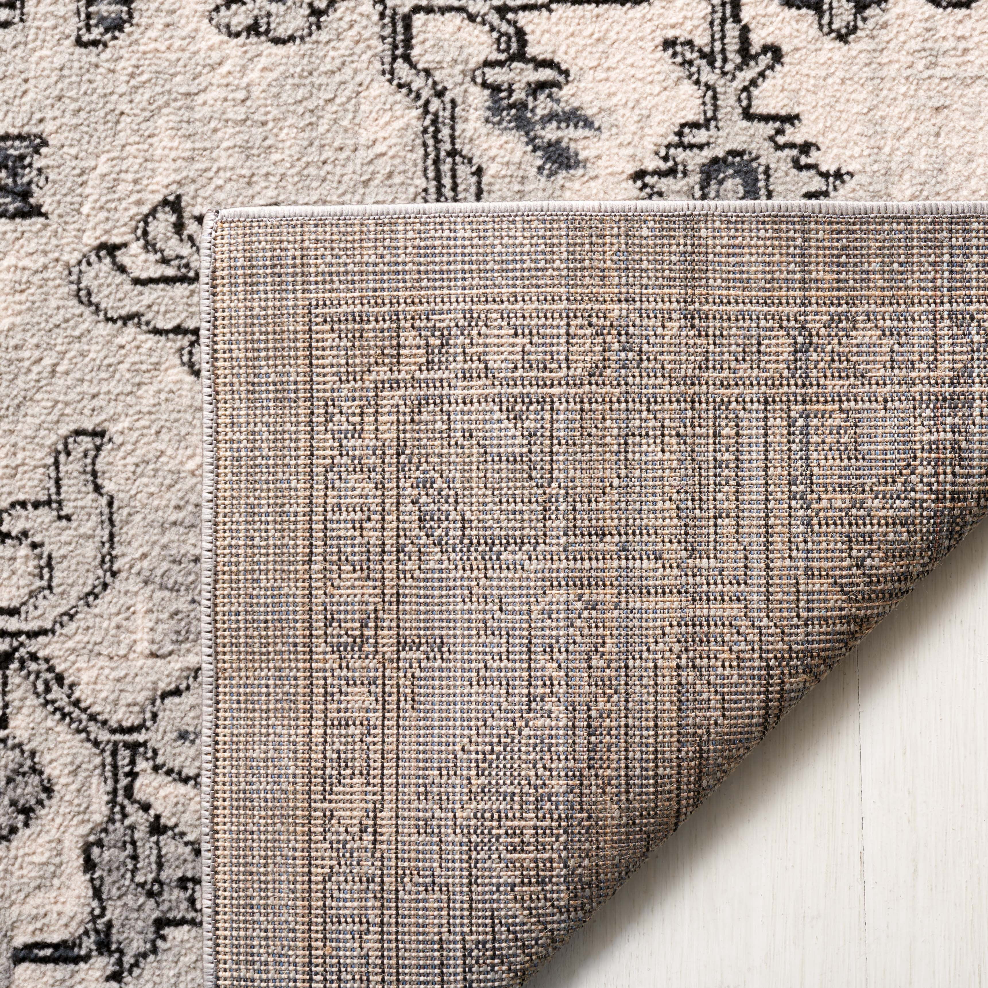 SAFAVIEH Odyssey Edith Floral Area Rug, Grey/Dark Grey, 4' x 6'