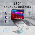 thumbnail image 2 of Adjustable Laptop Stand for Desk: Computer Stand 360° Rotating Aluminum Alloy Ergonomic Laptop Riser for Collaborative, 2 of 5