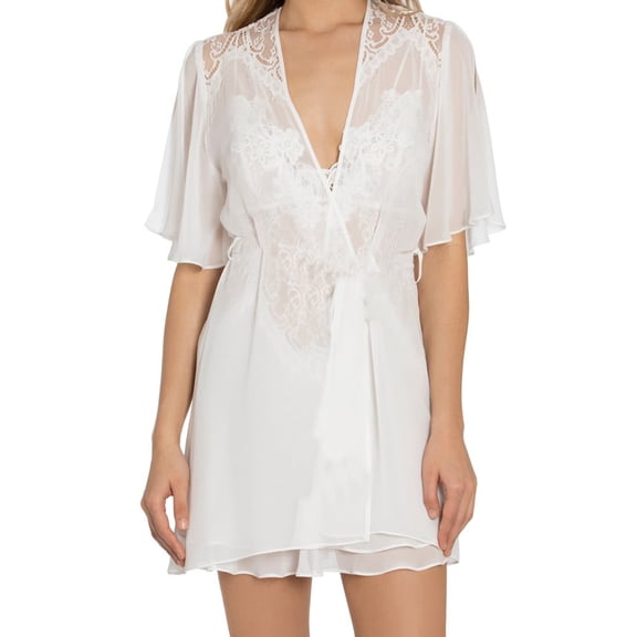 Jonquil Womens Lace Trim Wrap