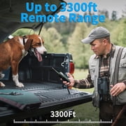 DOGLinsen Dog Training Collar with Remote,3300ft Long Range, Waterproof Electric Collar for Medium/Large Dogs (10-110 lbs), 16 Adjustable Shock Levels,Beep & Vibration Modes,BlackGreen