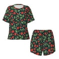 thumbnail image 4 of Kdxio Strawberry Print Pajamas Sets for Women Short-Sleeved Pjs with Lounge Shorts Two Piece Sleepwear S-4XL, 4 of 9