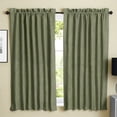 thumbnail image 1 of Blazing Needles Microsuede Chenille Drapery Panel (Set of 2), 63" by 52", Sage Green, 1 of 2