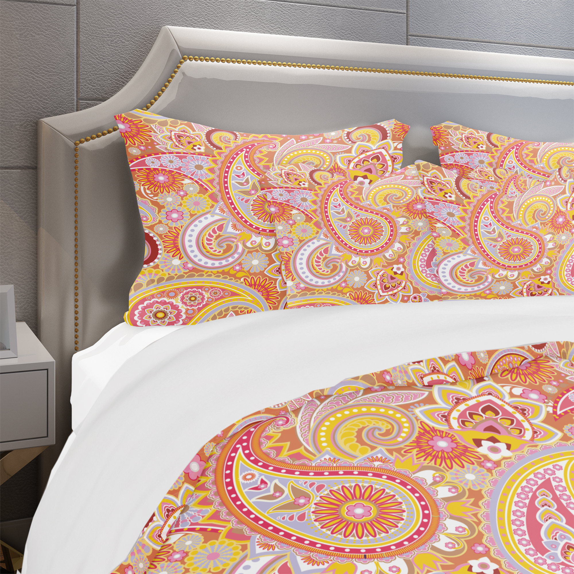 Designart 'Pattern Based on Traditional Asian Elements ' Mid-Century Modern Duvet Cover Set