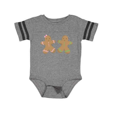 

Inktastic Twin Gingerbread Boy and Girl Co Gift Baby Boy or Baby Girl Bodysuit