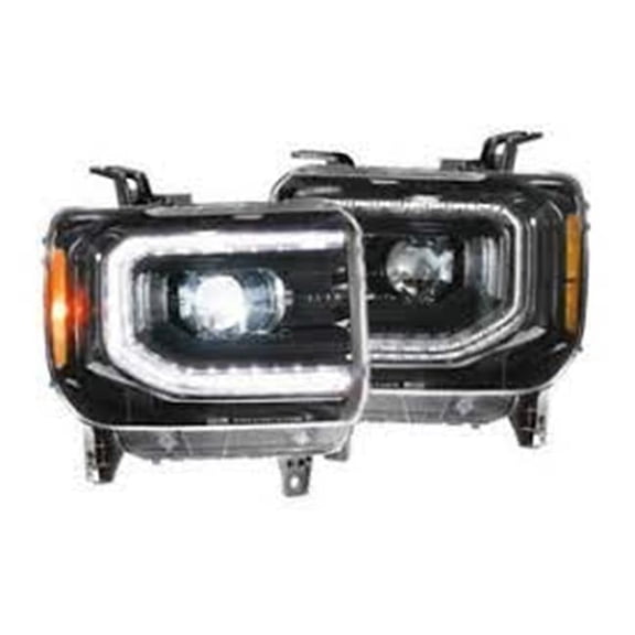 Morimoto Lighting MMLLF544 Black LED Headlight Assemblies for 2014-2018 Sierra XB