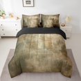 thumbnail image 2 of YST Brown Oil Painting Ombre Aesthetic Bedding Set, Gradient Graffiti Comforter Set, Full (7 Count), 2 of 4