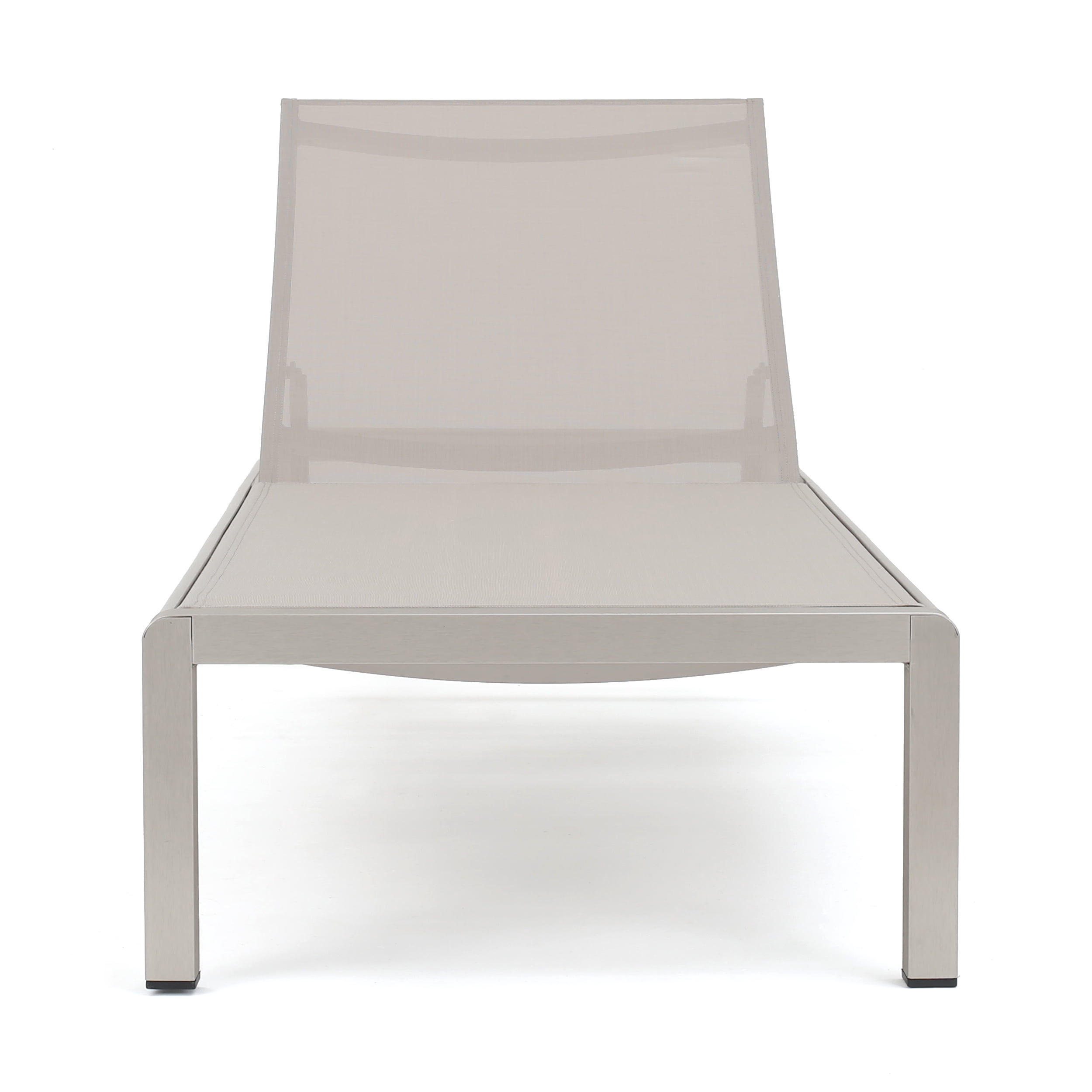 Miller Outdoor Mesh Chaise Lounge, Set of 4, Grey