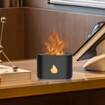 thumbnail image 3 of jifeng 3D Flame Night Light Air Humidifier USB Charging 200ml Quiet Essential Oil Aroma Black, 3 of 8