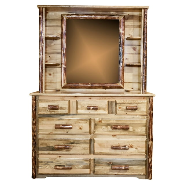 Montana Woodworks Glacier Country 9-Drawer Dresser with Optional Mirror