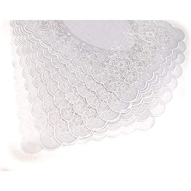 Sana Enterprises Vinyl Placemats, White, Set of 8, 12 X 18 Inches