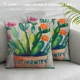 thumbnail image 3 of PHYHOO Pillow Covers Watercolor with Background Farmhouse Decorative Square Pillow Cases for Home Patio Garden Decor White, 3 of 5