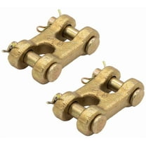 (2 Pack) 5/16" G70 Chain Double Clevis Mid Link Truck Trailer Tie Down Links Towing