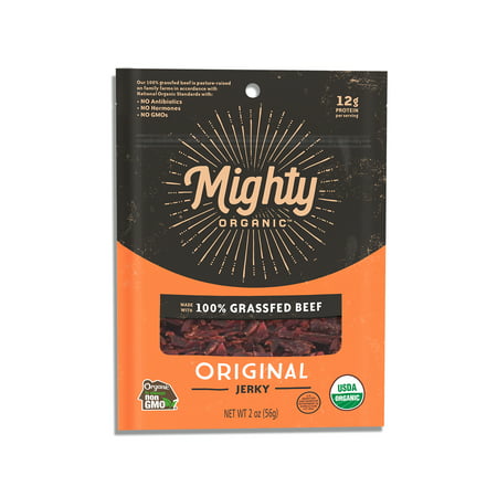 Mighty Organic, Organic 100% Grassfed Beef Mighty Jerky, Original,