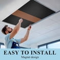 thumbnail image 6 of Black Brown Fluorescent Light Covers, Contemporary Boho Modern Art Magnetic Light Covers for Ceiling Lights, Fluorescent Ceiling Shade Filters for Classroom Bedroom Office 4x2Ft x 4PCS, 6 of 8