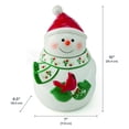 thumbnail image 4 of Pfaltzgraff Winterberry Snowman with Cardinal 10 in Cookie Jar, 4 of 7