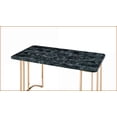 thumbnail image 2 of Desks: Contemporary Faux Marble Top Desk with USB & Power Outlet | Gold/Black | Faux Marble,Steel, 2 of 8