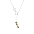 thumbnail image 2 of Delight Jewelry Goldtone Crystal Script ''Dream'' Silver tone Elegant Infinity Lariat Necklace, 2 of 4