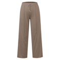 thumbnail image 5 of Women's High Waist Wide Leg Sweatpants Loose Fit Casual Soft Lounge Trousers by Yigetop Coffee M, 5 of 5