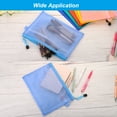 thumbnail image 5 of Uxcell Zipper Pouch, A4 Nylon Mesh Liner Pencil Case Zipper Cosmetic Bags for Office, Pink 5 Pack, 5 of 6