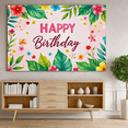 thumbnail image 6 of Floral Themed Happy Birthday Banner Background Party Decorations Photography Props for Birthday Party Backdrop Decor Celebrations, 6 of 7