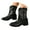 A-Black, variant on Cowboy Boot for Women Western Cowgirl Ankle Booties Wide Calf Winter Dress Slip on Country Shoes with Zipper