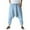 Blue-A, variant on Men Hippie Harem Pants Baggy Linen Cotton Boho Yoga Pants Summer Beach Pants Casual Drop Crotch Trouser