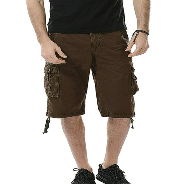 Shorts Cargo à Fermeture Éclair pour Hommes avec Poches
