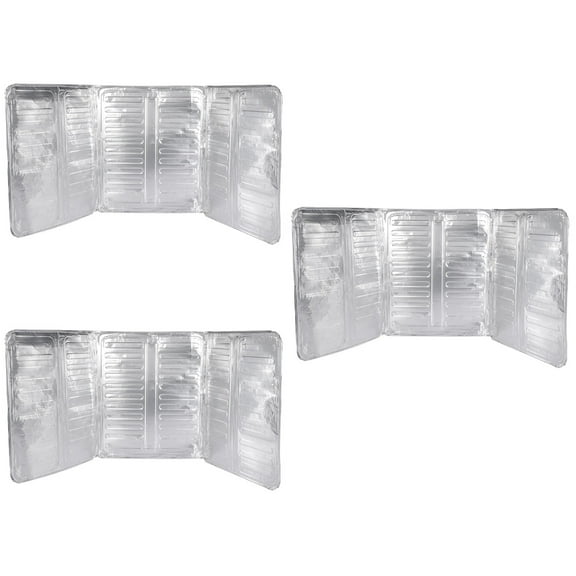 3 Count Grease Screen Stove Wall Protector Splatter for Frying Pan Oven Silver