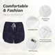 thumbnail image 4 of Balery Copper-Gold Gloss Outline Flower1 Pantalones cortos deportivos para mujer con forro y dos bolsillos, elásticos, para entrenamiento, gimnasio, yoga-X-Large, 4 of 7