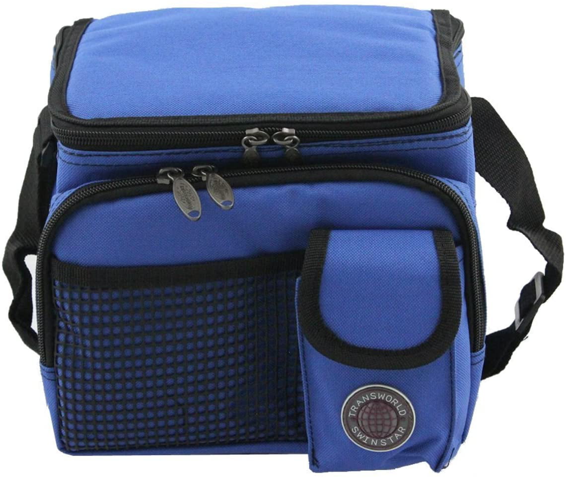 9" x 8" x 6" "Transworld" Durable Deluxe Insulated Lunch Camping Cooler Bag 