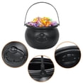 thumbnail image 6 of 7.4” Package Large Easter Day, St. Patrick's Day, Halloween Black Plastic Witch Cauldron Kettle, Candy Holder, Party Favor Decoration, 6 of 7