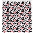 thumbnail image 3 of Ambesonne Flamingo Shower Curtain, Watercolor Nature Camo, 69"Wx75"L, Dark Coral Pale Pink, 3 of 3