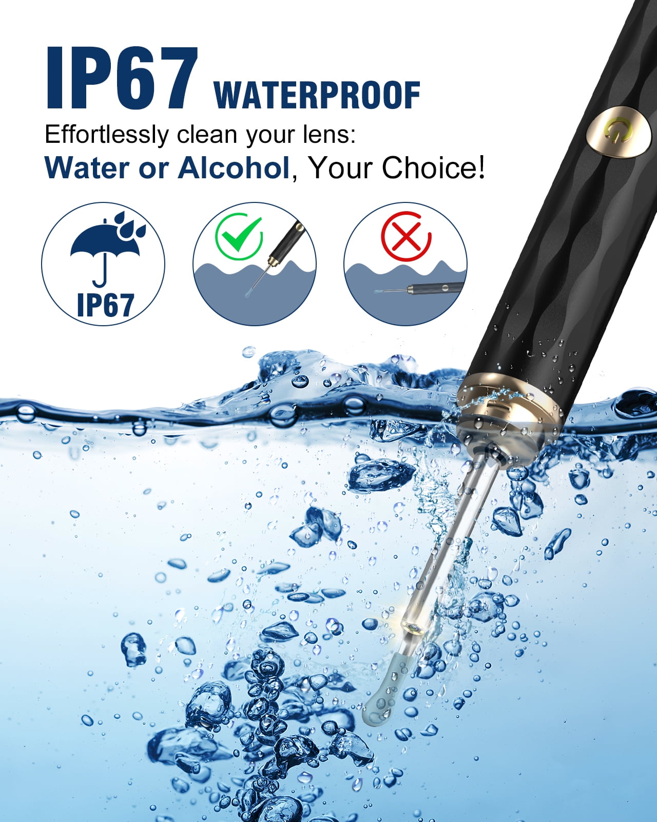 Ear Wax Removal, 1296P HD Camera, KEKOY Ear Cleaner Wireless Ear Cleaning Otoscope with 13 Pcs Kit