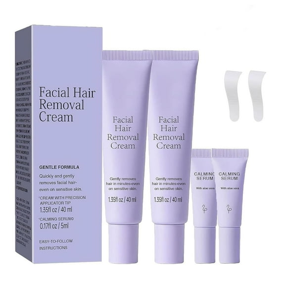 Hydrateology Facial Hair Removal Cream, Hydratology Facial Hair Remover,Hair Removal Cream, Gentle Hairs Removers, Long-Lasting Depilatory Cream for All Skin Types
