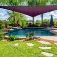 thumbnail image 6 of Imountek 13ft Triangle Shade Sail, UV Protection Sun Canopy Shelter Cover for Patio Garden Outdoor, Purple, 6 of 6