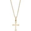10kt Gold Cross Necklace, 15"