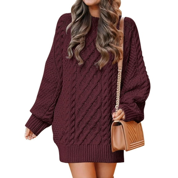 Women's Thick Knitted Cropped Sweater