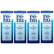 4 Pack - Renu Contact Lens Solution, Advanced Formula Multipurpose Lens Cleaner for Eye Contacts, Cleaning, Moisturizing and Disinfecting Care for Soft & Silicon Hydrogel Lenses, 12 Fl Oz