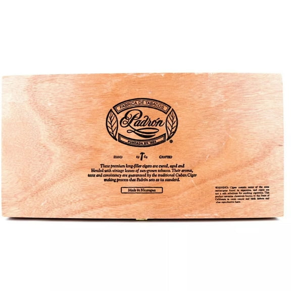 Padron Toro Empty Wood Cigar Box 12" x 6" x 1.75"