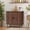Brown, variant on LuxenHome 35" Mid Century Modern Accent Cabinet, Small Buffet Cabinet with Sliding Door, Oak