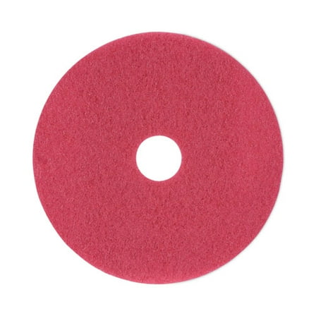 Buffing Floor Pads, 15" Diameter, Red, 5/carton | Bundle of 2 Cartons