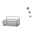 thumbnail image 6 of Dualoai Floating Metal Wall Organizer Basket with Leaf Shaped Sculpture Creative Nordic Abstract Ornament for Kitchen Bathroom Living Room Table, 6 of 8
