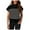 Black, variant on TSADFHJI Sleeveless Tops for Women Dressy Womens Striped Neck Sweater Vest Casual Sleeveless Cap Sleeve Ribbed Knit Pullover Tank Tops L White