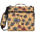 thumbnail image 2 of Zipper Binder with Shoulder Strap 2 inch 3 Ring Waterproof File Folder Organizer Bag 500 Sheet Palm Trees Pattern, 2 of 8
