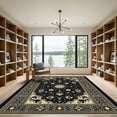 thumbnail image 2 of ODIKA 5'x7' Machine Washable Non-Slip Area Rug, Oriental Black High Traffic Rug, Black, 1078135, 2 of 7