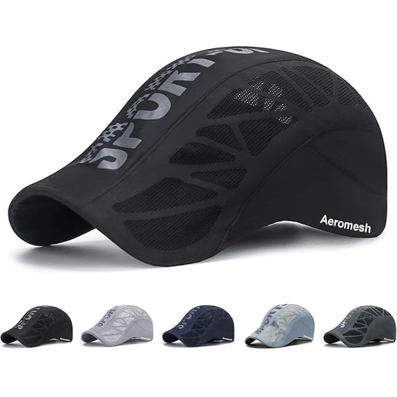 Wrongduck Lightweight Sport Cap Quick-Dry Mesh Hat with Adjustable Chin Strap, Full Airflow Design, Machine Washable Athletic Outdoor Cap