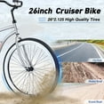 thumbnail image 3 of 26 inch Bike for Adults, Beach Cruiser Bike for Women Men, Single Speed Cruiser Bicycle with Dual Brakes, City Bike, Commuter Bike, 85% Assembled, Silver, 3 of 6