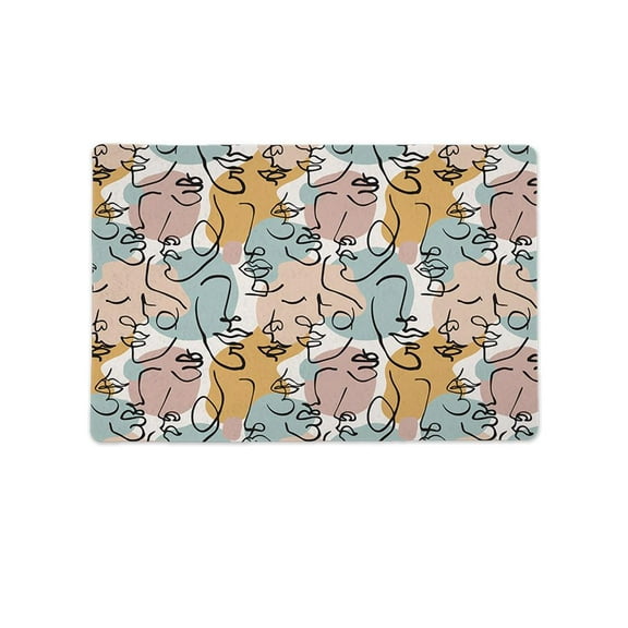 Face Pattern Art Mat Rectangle -Image by Shutterstock,