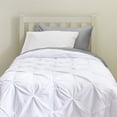 thumbnail image 5 of Dawn 7-Piece Twin Essentials in Whitney White | Reversible Twin/Twin XL Comforter with Two Sheet Sets | Texture in White & Gray, 5 of 7